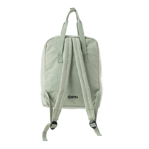 Pioneer Trek Canvas Backpack Bag in Light Green - Myra USA
