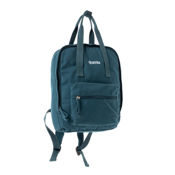 Pioneer Trek Canvas Backpack Bag in Blue - Myra USA