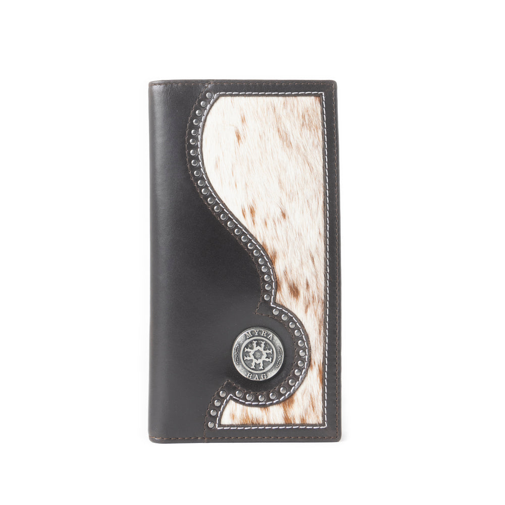 Lonehorn Hairon Leather Wallet in Charcoal Fade