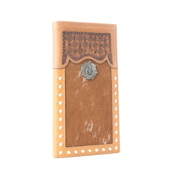 Silvermark Handtooled Leather Wallet in Golden Tan - Myra USA