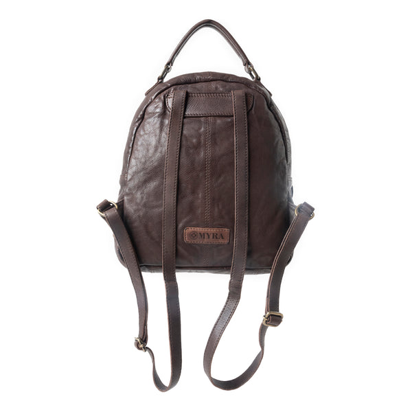 Midnight Rodeo Leather Backpack in Espresso Brown - Myra USA
