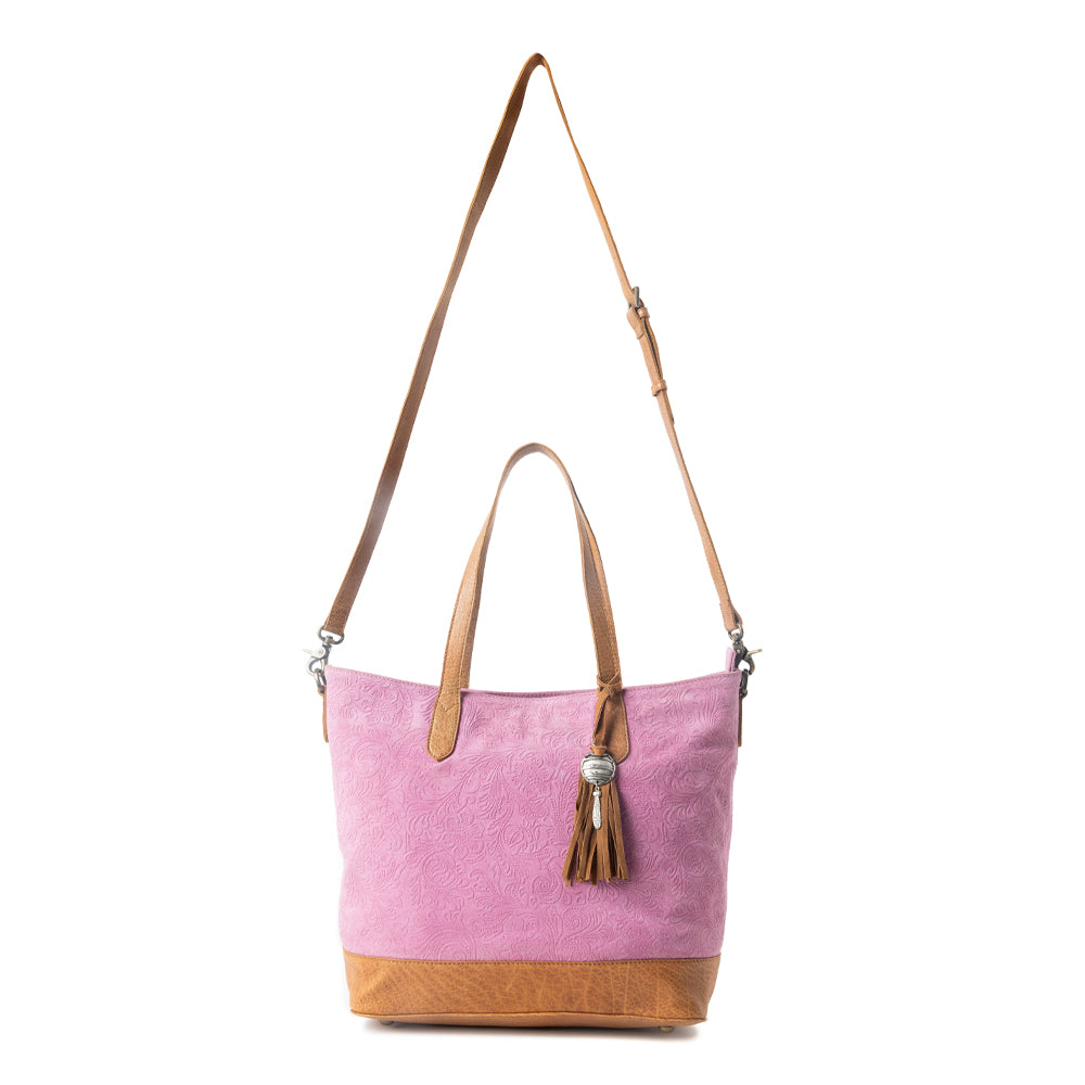 Amber Dune Leather Bag in Pink - Myra USA