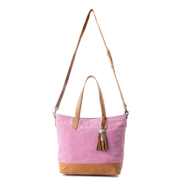 Amber Dune Leather Bag in Pink - Myra USA