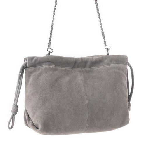 Wanderlust Suede Shoulder Bag in Moon Ash - Myra USA