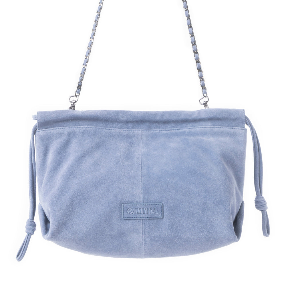 Wanderlust Suede Shoulder Bag in Blue – Myra USA