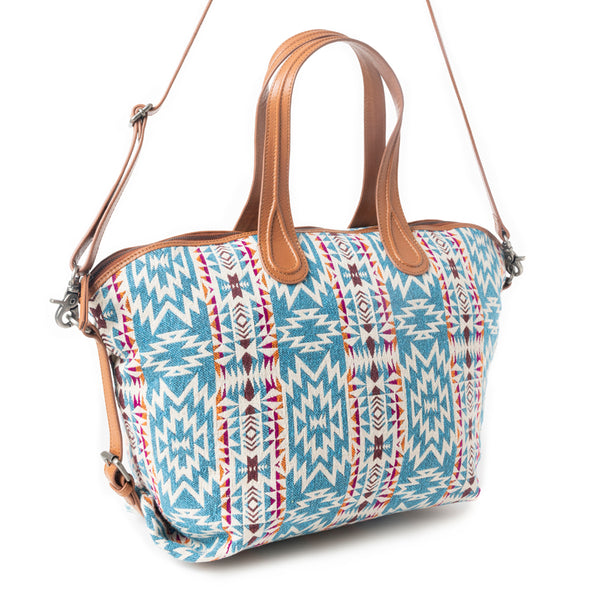Aztec Breeze Weekender Bag in Cerulean Blue - Myra USA