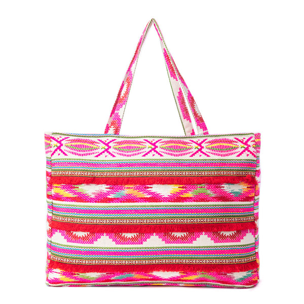Myra Carnival Dawn Weekender Bag in Neon Fuchsia - Myra USA