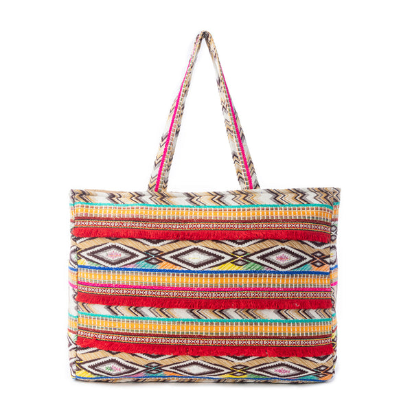 Myra Heritage Sol Weekender Bag in Sunset Orange - Myra USA