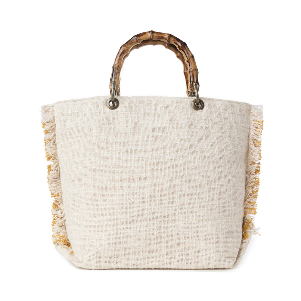 Myra Sunset Creek Embroidered Small Bag in Coastal White - Myra USA