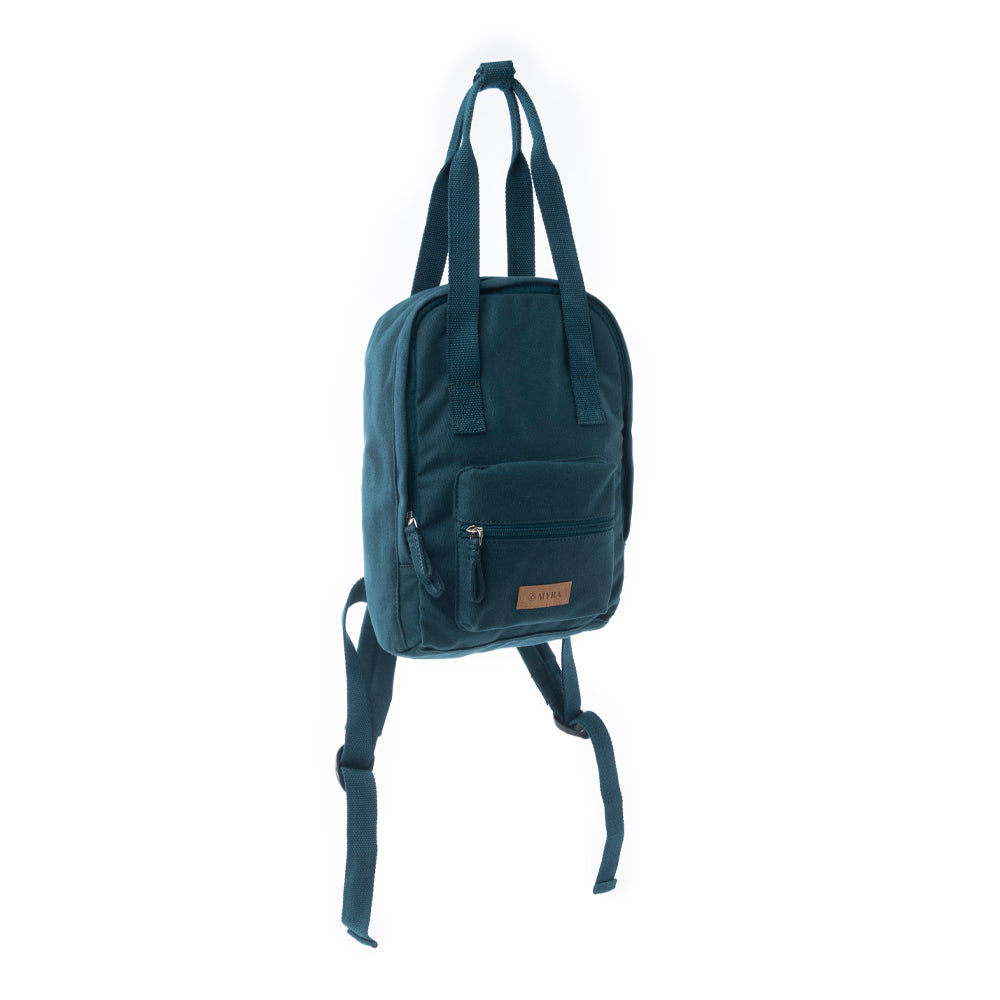 Myra Summit Blue Cotton Backpack in Marine Blue