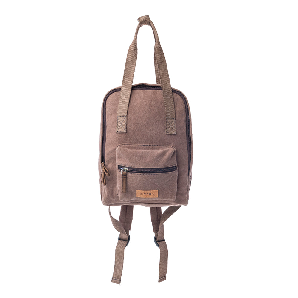 Myra Silent Dune Cotton Backpack in Khaki Taupe