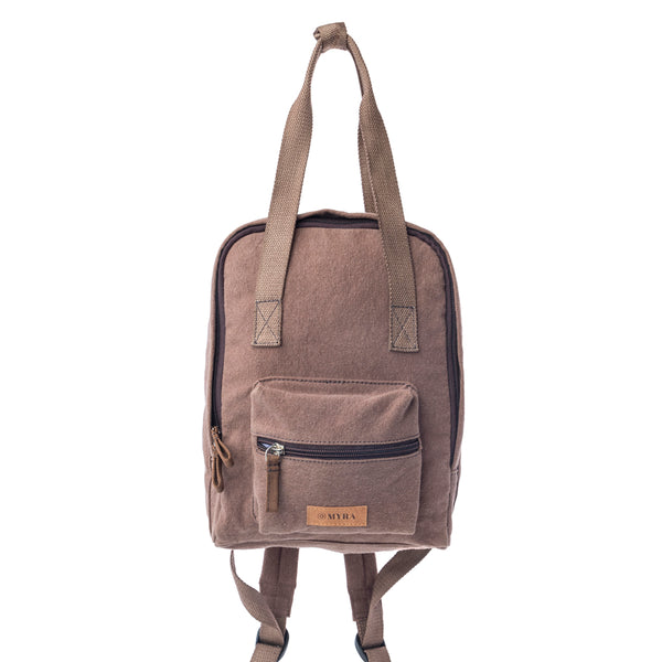 Myra Silent Dune Cotton Backpack in Khaki Taupe - Myra USA