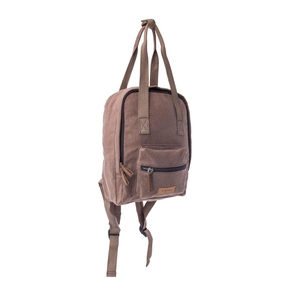 Myra Silent Dune Cotton Backpack in Khaki Taupe