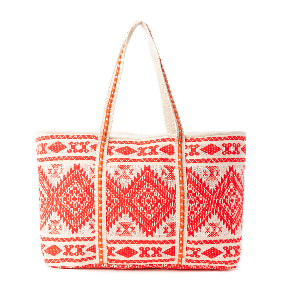 Myra Crimson Caravan Weekender Bag in Festival Red