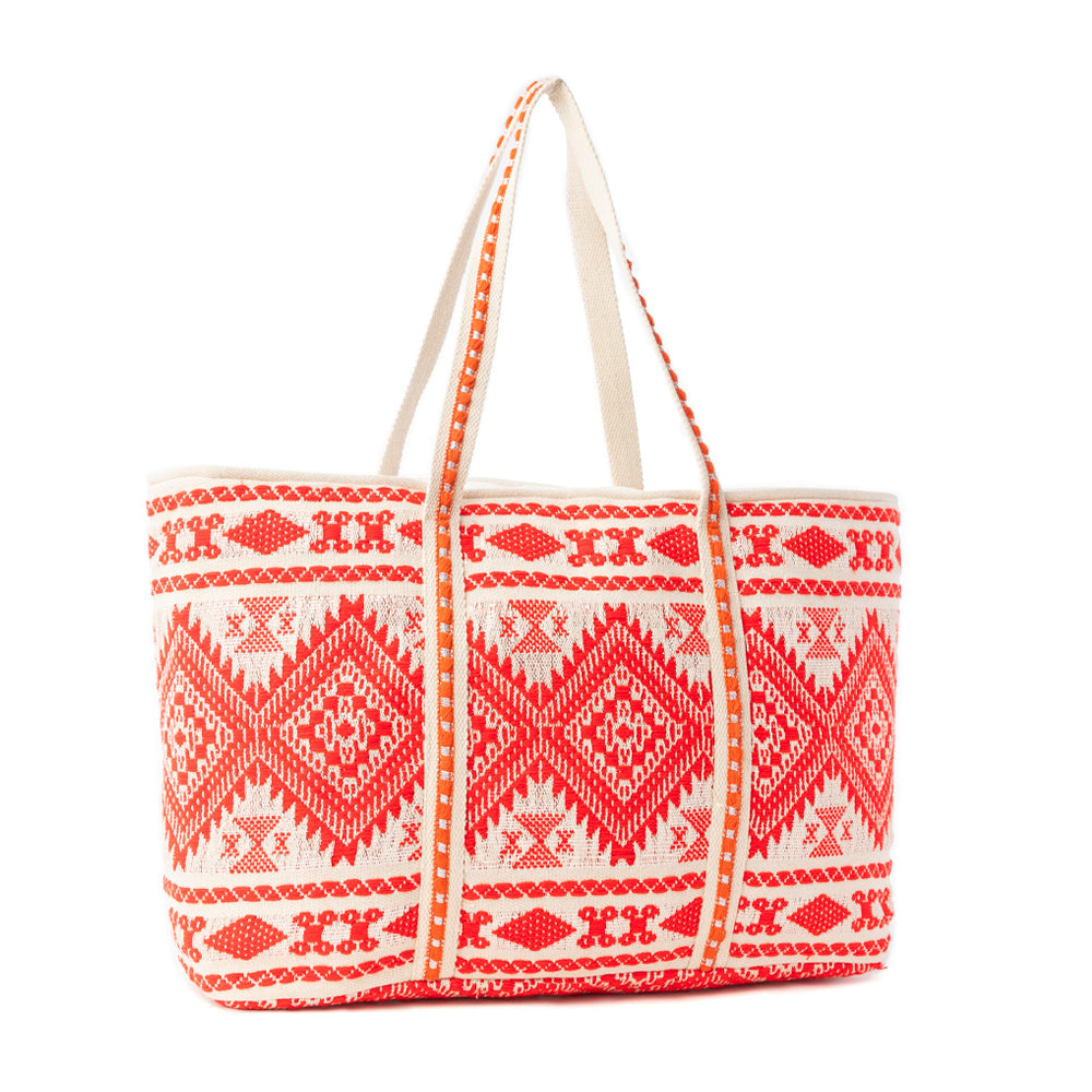 Myra Crimson Caravan Weekender Bag in Festival Red