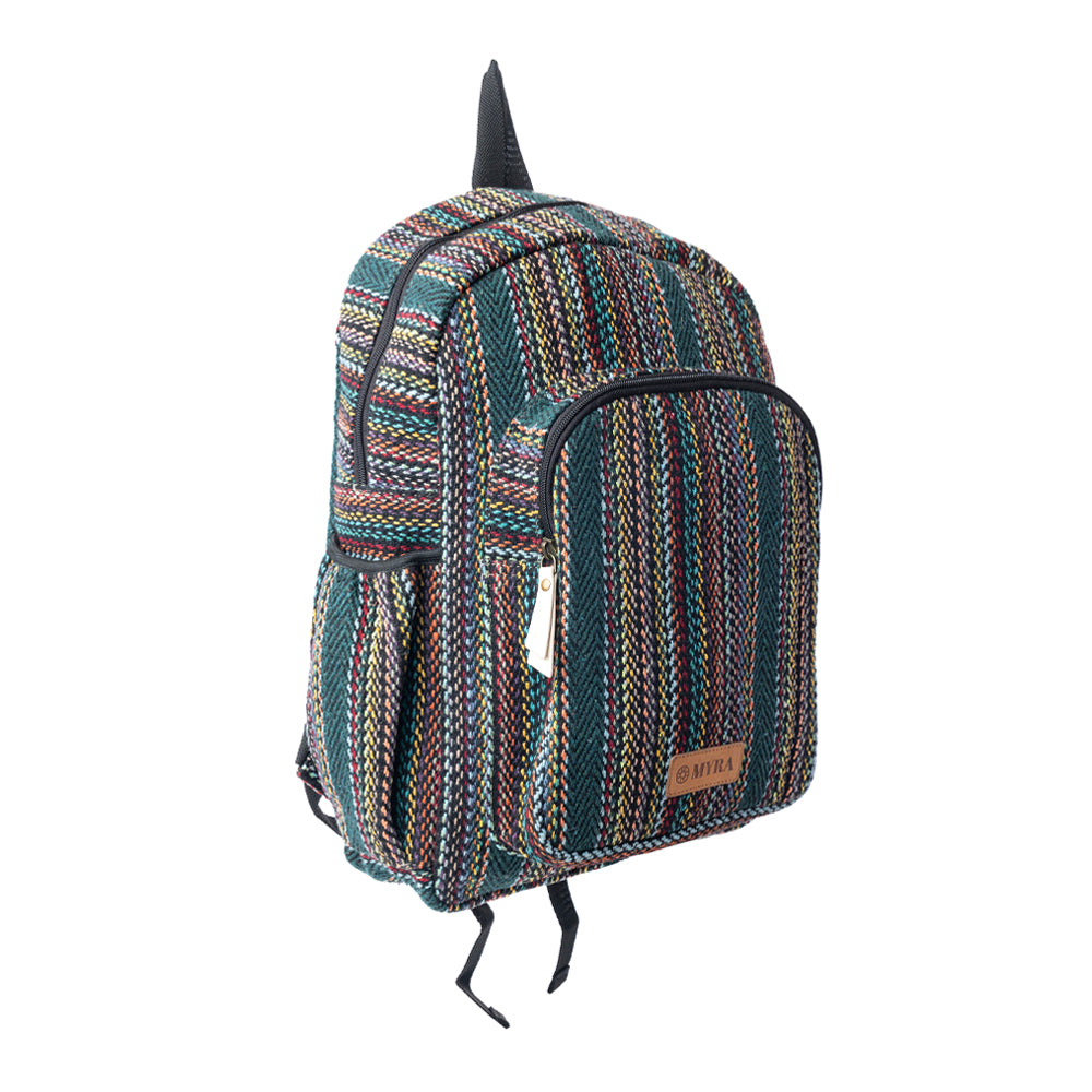 Myra WanderWeave Backpack in Forest Green