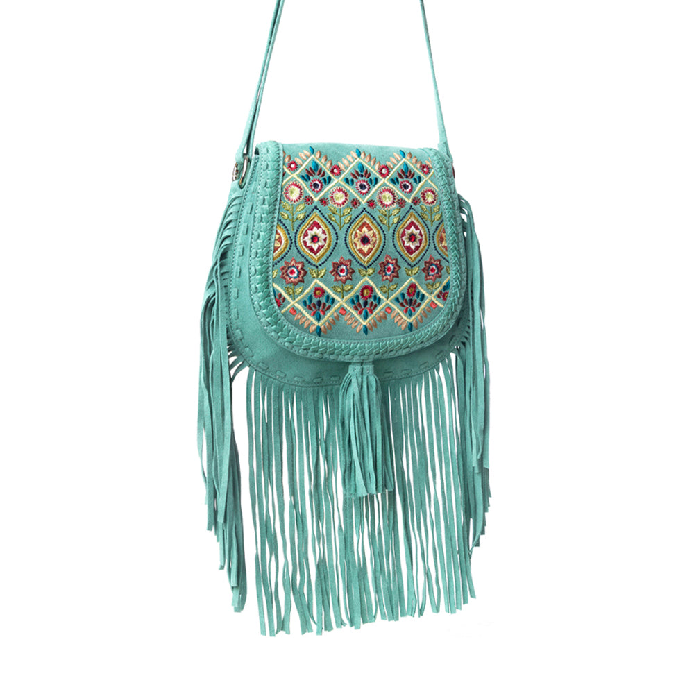 Myra Mojave Meadow Leather Bag in Dusty Jade - Myra USA