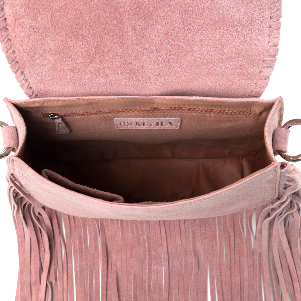 Myra Mojave Meadow Leather Bag in Old Rose - Myra USA