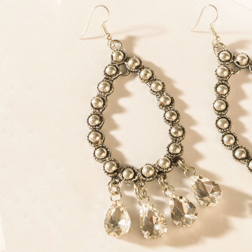 Desert Gala Earrings in Stardust Silver - Myra USA