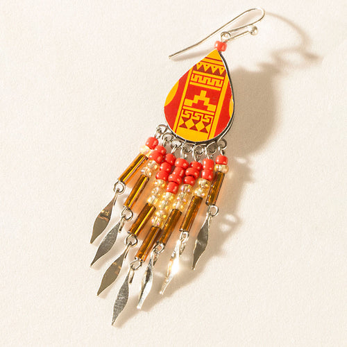 Santa Fe Ember Earrings in Chili Orange - Myra USA