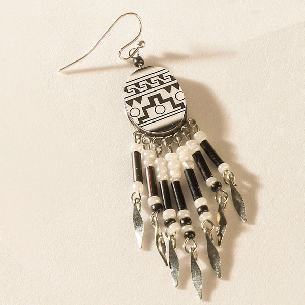 Raven Trail Earrings in Dusty Black - Myra USA