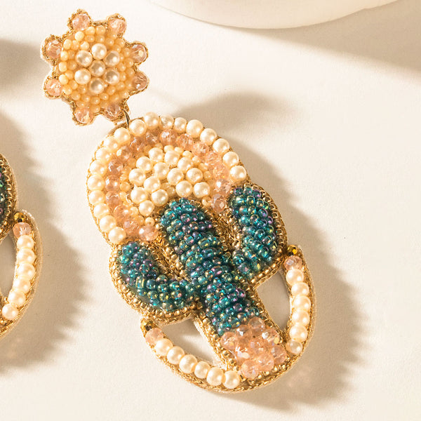 El Paso Glow Earrings in Golden Pearl - Myra USA