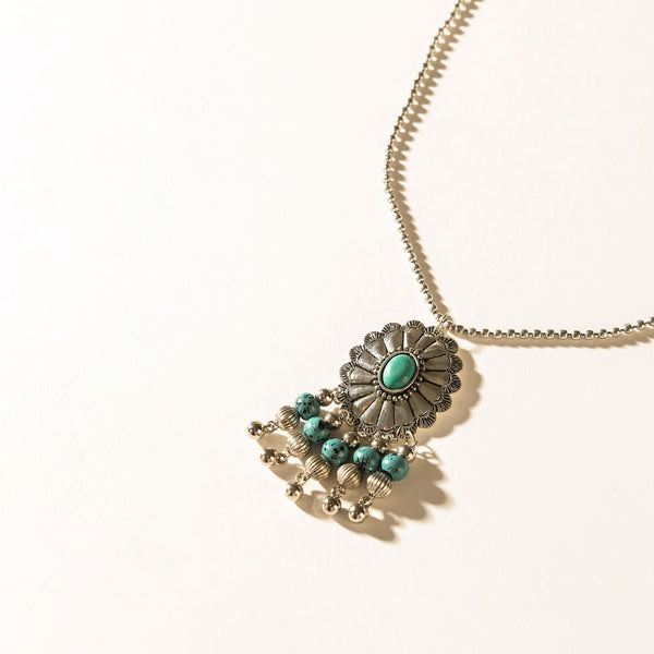 Yuma Horizon Necklace in Silver Bloom - Myra USA