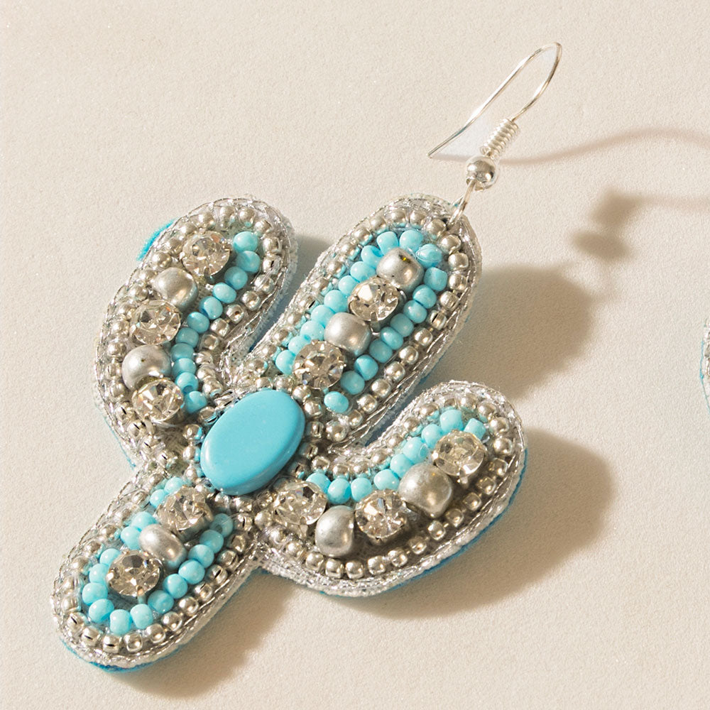 Jolene Bloom Earrings in Cactus Blue