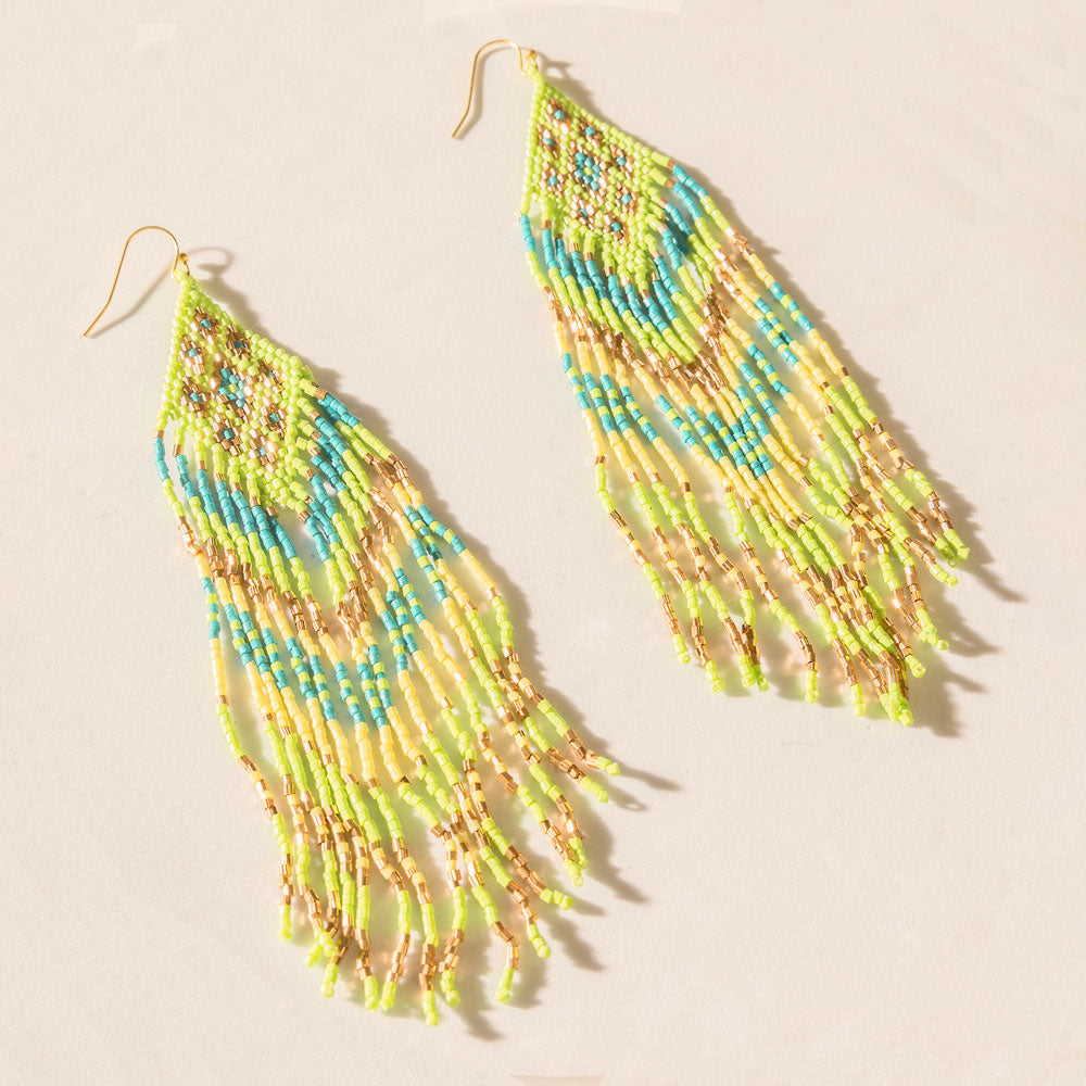 Calypso Bloom Earrings in Cactus Lime