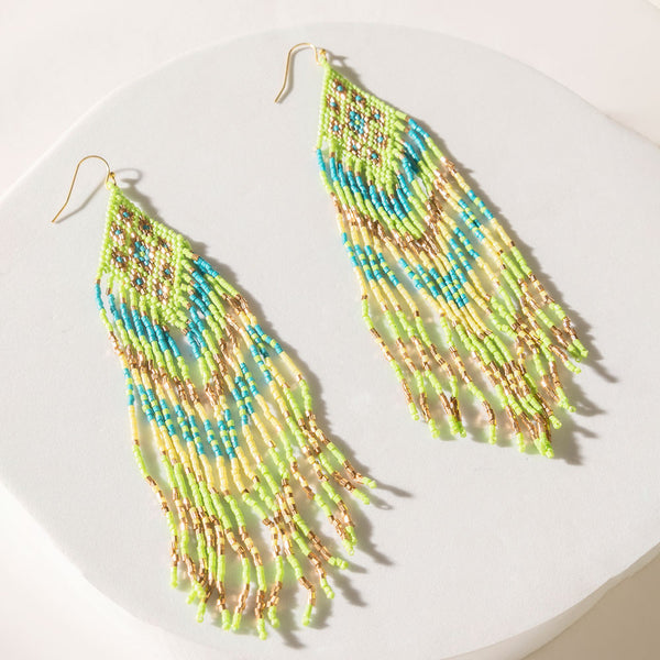 Calypso Bloom Earrings in Cactus Lime