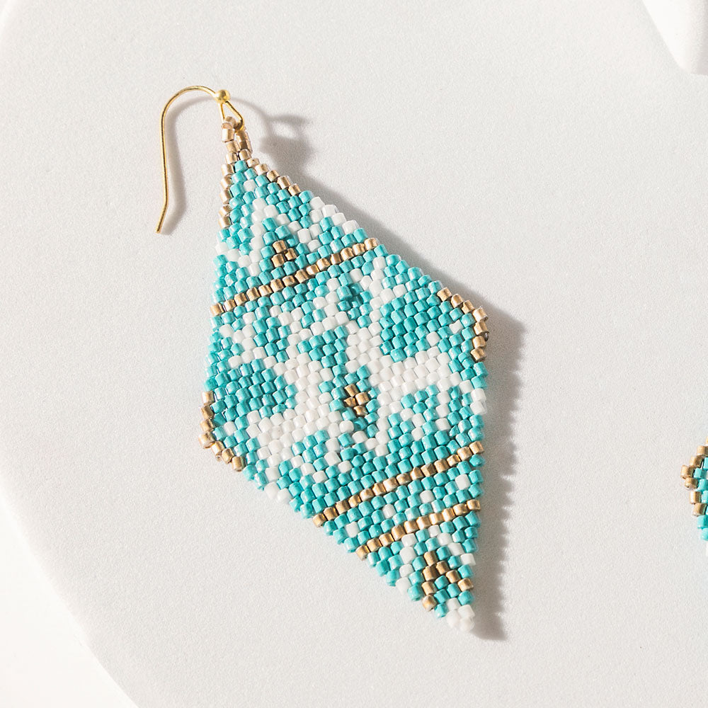 Marisol Fringe Earrings in Lapis Blue