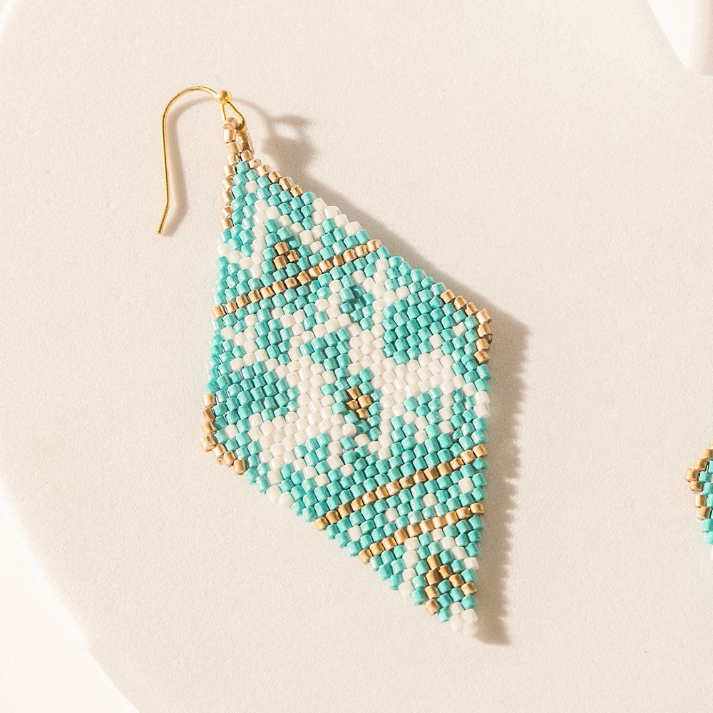 Marisol Fringe Earrings in Lapis Blue