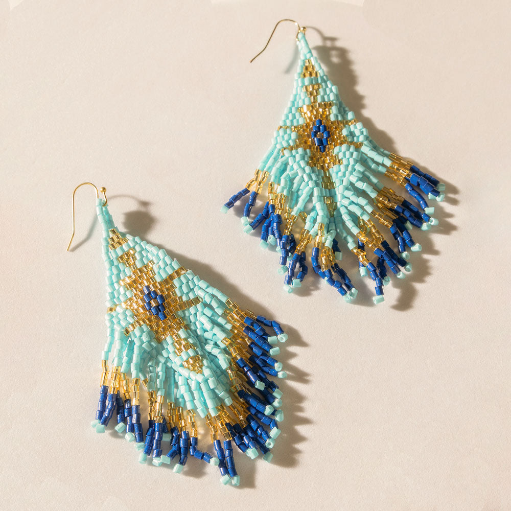 Azul Arrow Earrings in Mirage Cyan