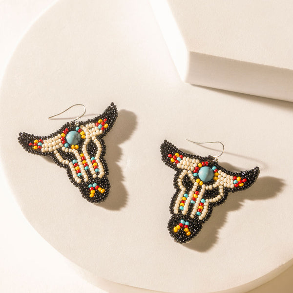 Cherokee Dust Earrings in Night Black - Myra USA