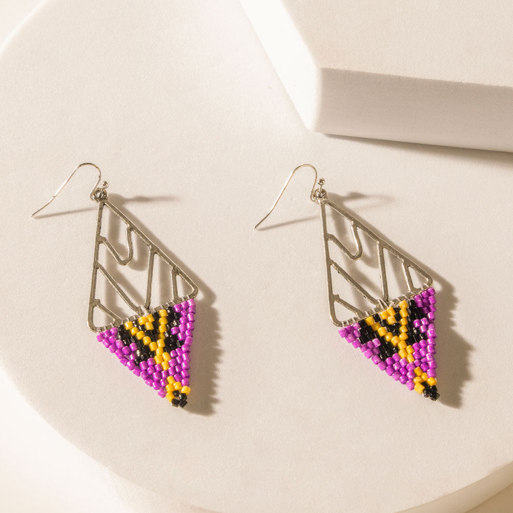 The Maya Earrings in Amethyst Black