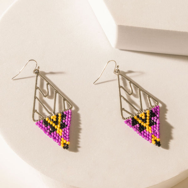 The Maya Earrings in Amethyst Black