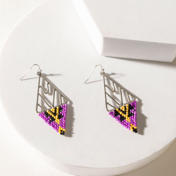 The Maya Earrings in Amethyst Black - Myra USA