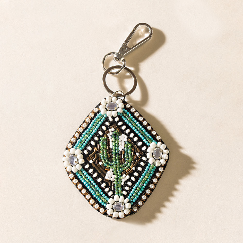 Suzanna Sunset Keychain in Electric Blue