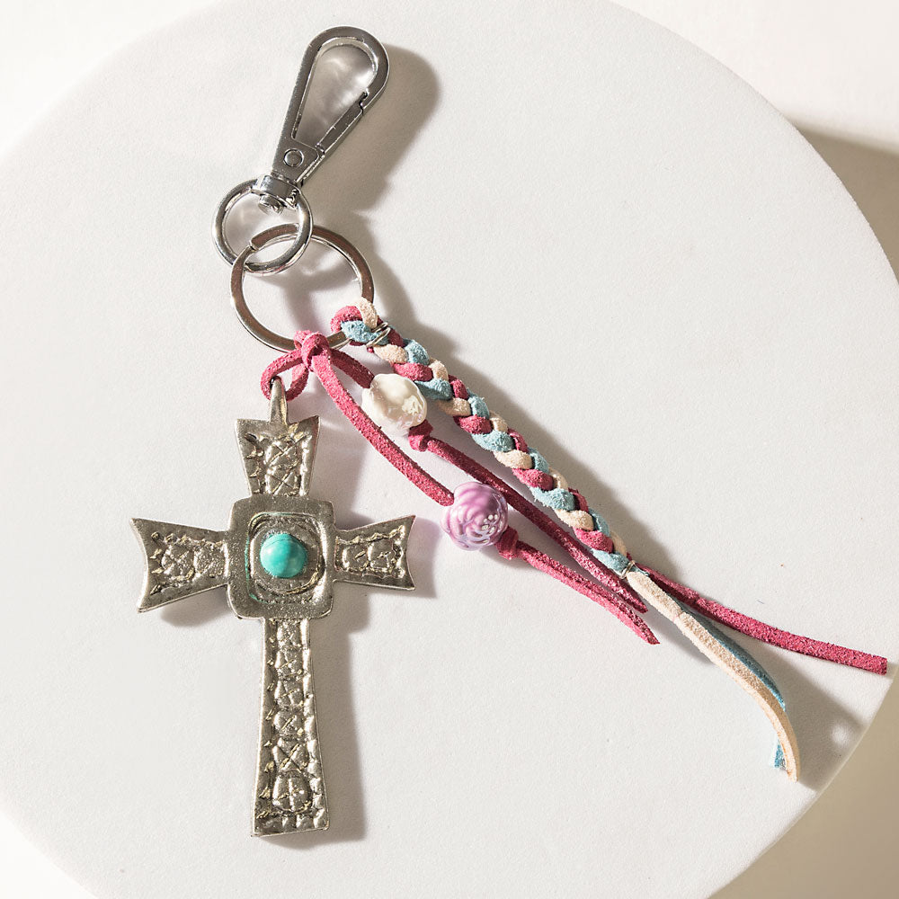 Soul Ties Keychain in Rustic Silver