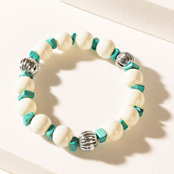 Lucky Mirage Bracelet in Ivory Blue - Myra USA