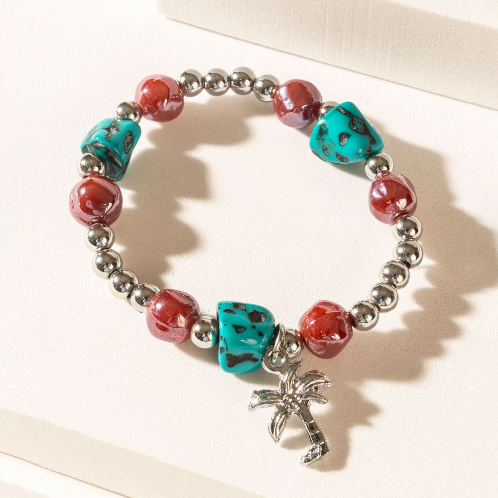 Islander Bliss Stack Bracelet in Lagoon Coral