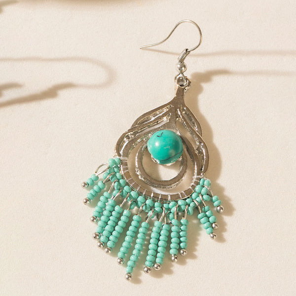 Sway of the Sea Earrings in Lagoon Blue - Myra USA