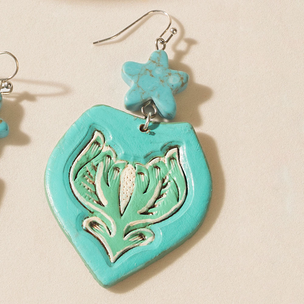 Star of Sedona Earrings in Dark Ember