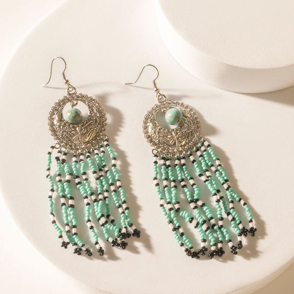 Night at Navajo Earrings in Deep Blue