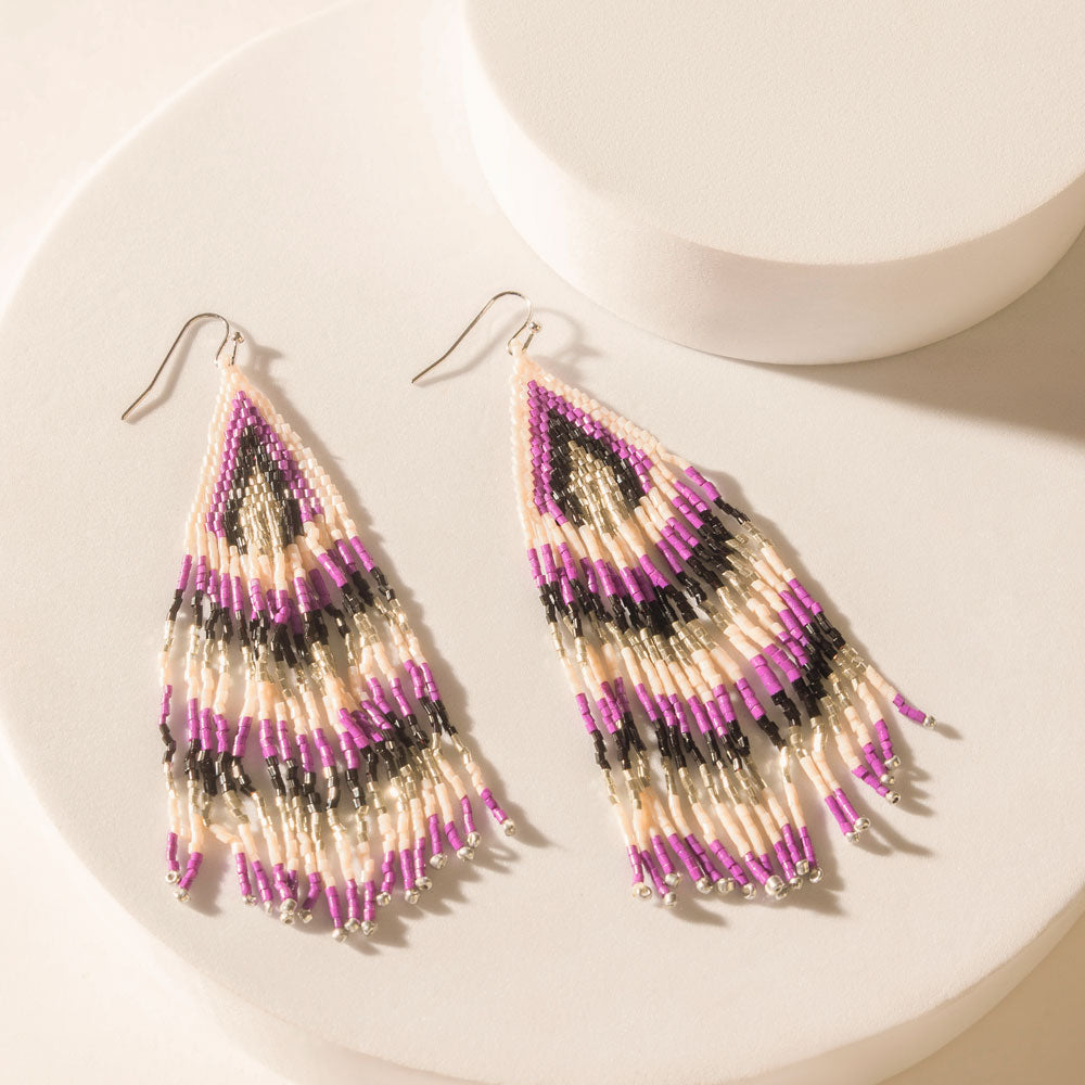 Whispering Winds Earrings in Bold Lilac - Myra USA