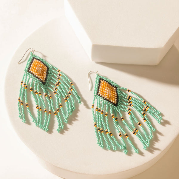 Myra Dakota Diamond Earrings in Sky Teal - Myra USA