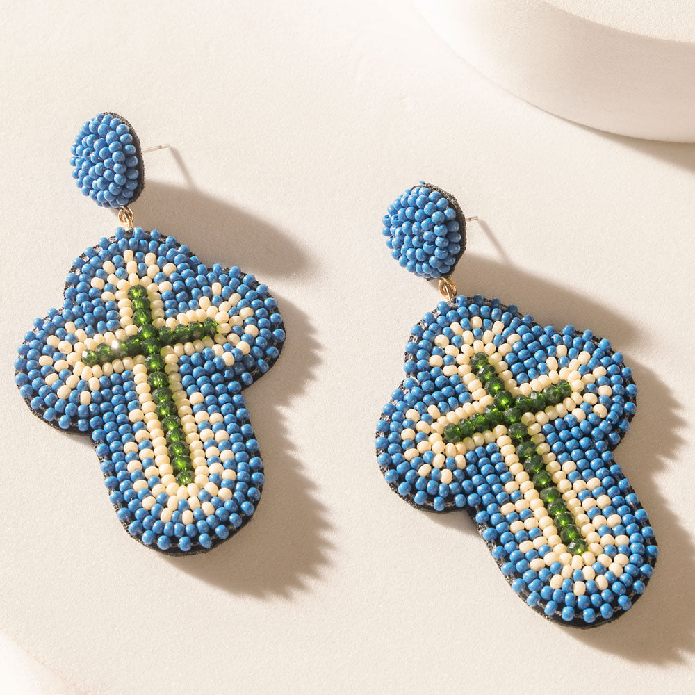 Trinity Plains Earrings in Sunday Blue - Myra USA