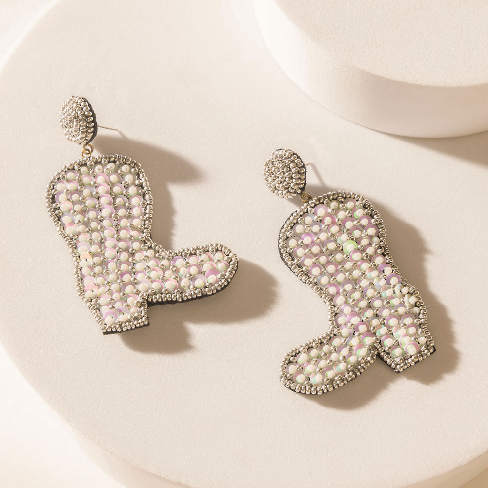 Starlight Rodeo Earrings in Pearl White - Myra USA