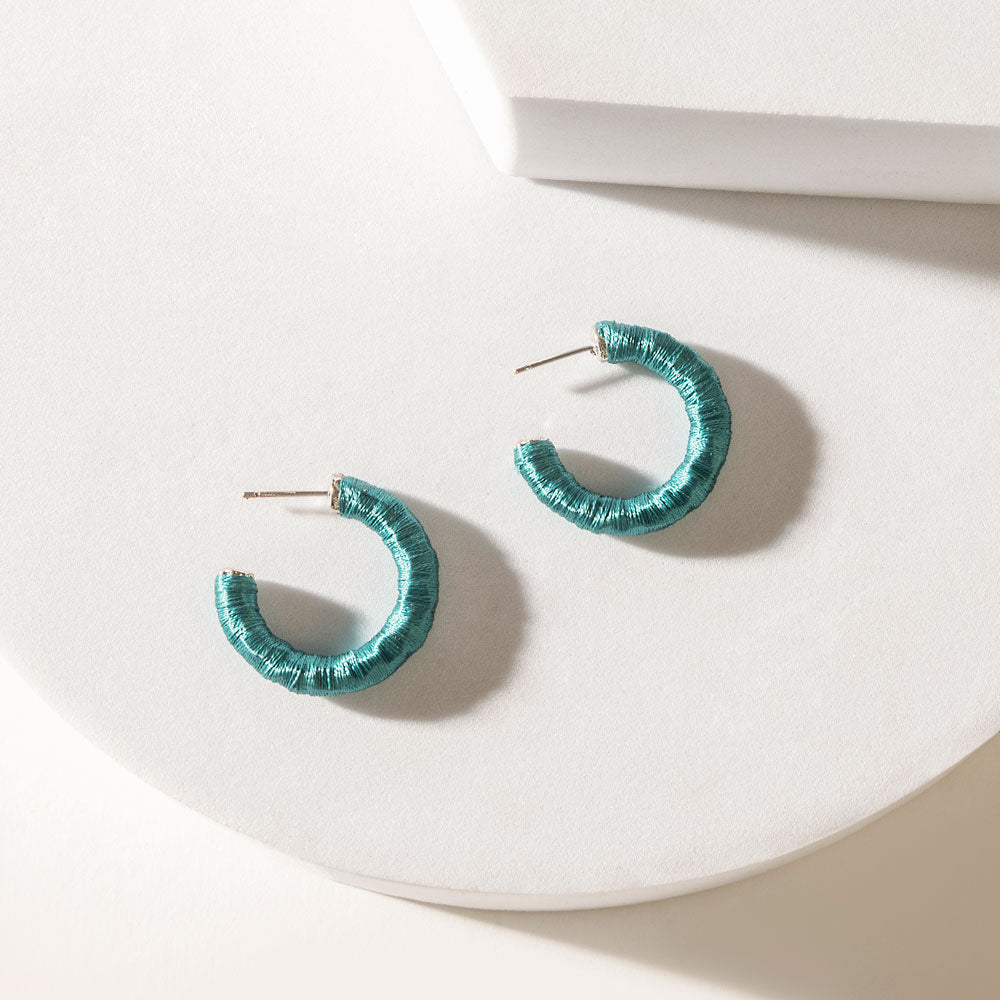 Myra Turquoise Trails & Silver Tales Set of 16 Earrings