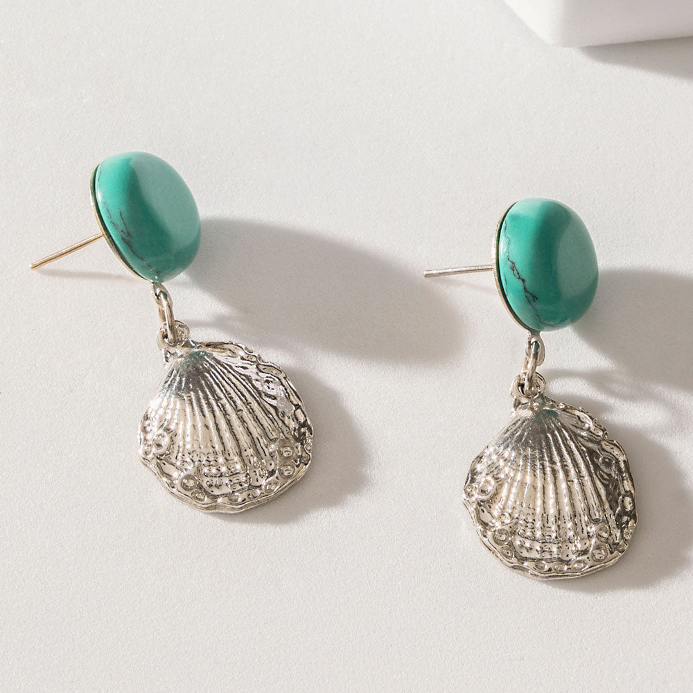 Myra Turquoise Trails & Silver Tales Set of 16 Earrings